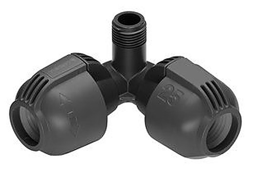 Déviation en T 25 mm x 15/21 mâle