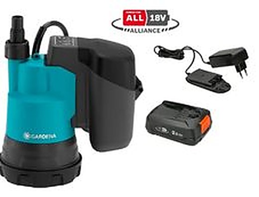Pompe immergée pour eaux claires sur batterie 2000/2 18V P4A - Kit prêt à l'emploi