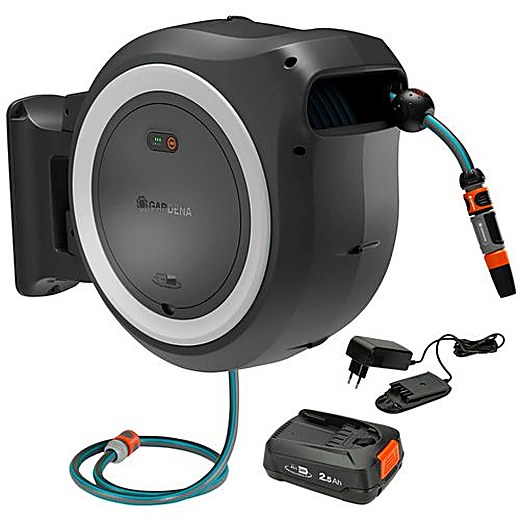 Dévidoir automatique mural sur batterie PowerRoll XL 35/18V P4A, 35 m, 13 mm, avec batterie