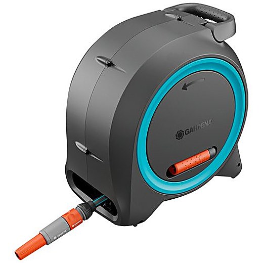 Boîtier de tuyau double avec tuyau de 25 m, 11 mm, pour installation au sol ou au mur
